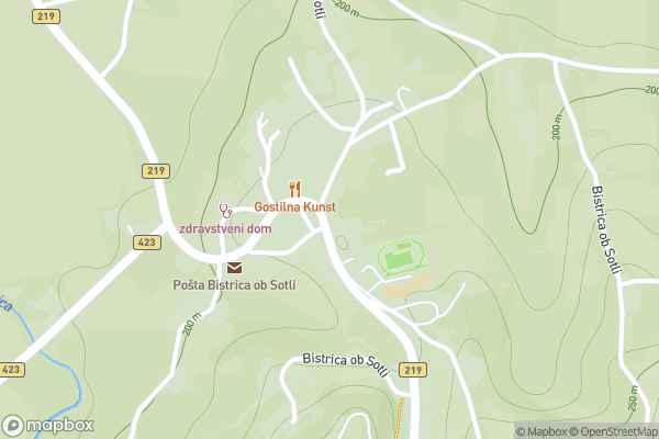 static Mapbox map