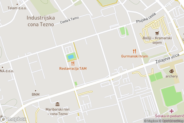 static Mapbox map