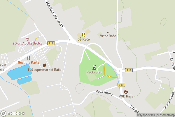 static Mapbox map