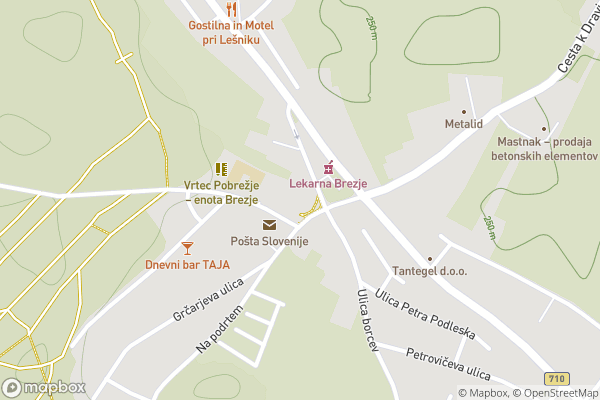 static Mapbox map