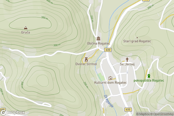 static Mapbox map