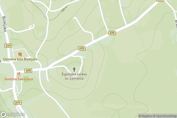 static Mapbox map