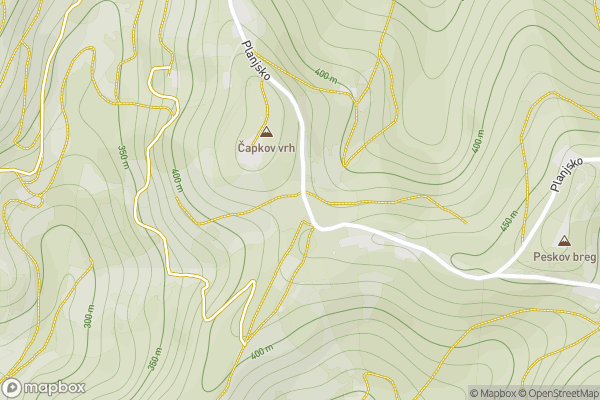 static Mapbox map