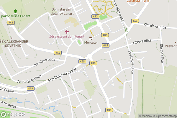 static Mapbox map