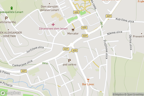 static Mapbox map