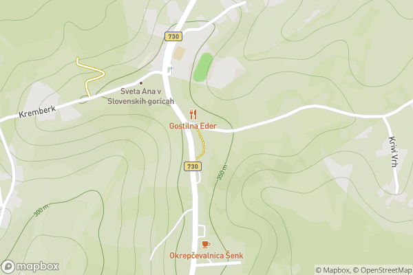 static Mapbox map