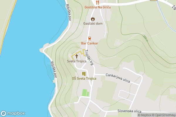 static Mapbox map