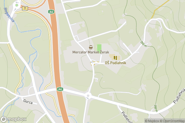 static Mapbox map