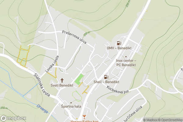 static Mapbox map