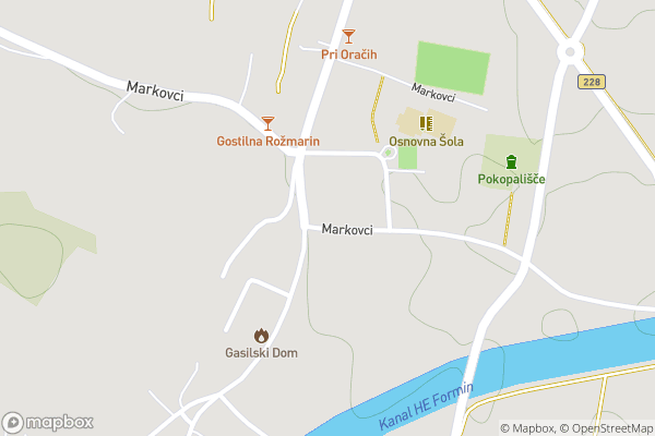 static Mapbox map