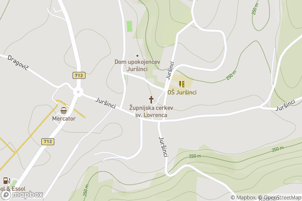 static Mapbox map