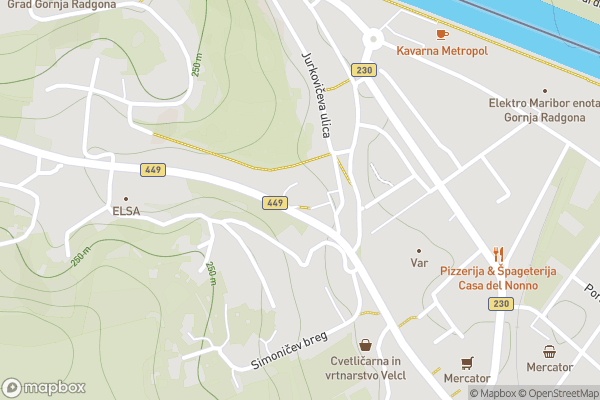 static Mapbox map