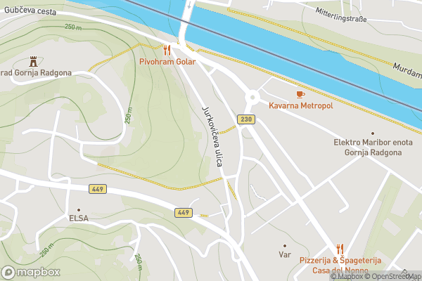 static Mapbox map