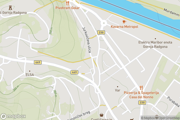 static Mapbox map