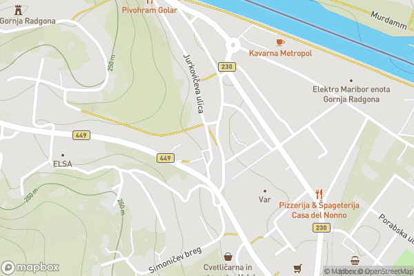 static Mapbox map