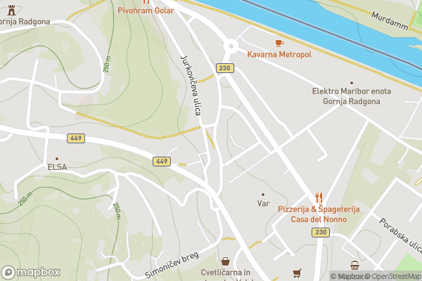 static Mapbox map