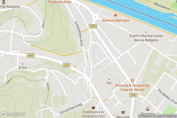 static Mapbox map