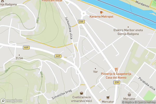static Mapbox map