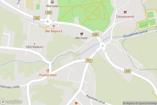 static Mapbox map