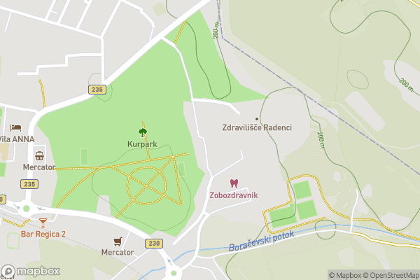 static Mapbox map