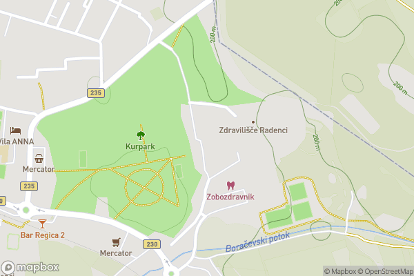 static Mapbox map