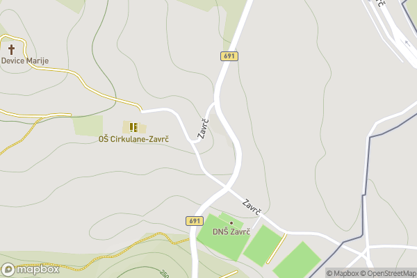 static Mapbox map