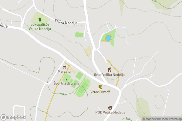 static Mapbox map
