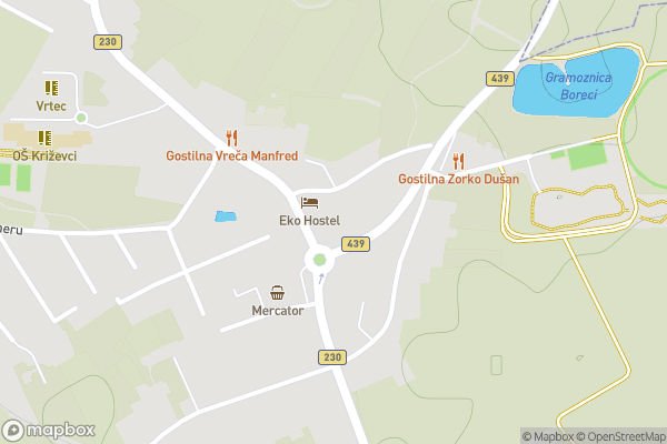 static Mapbox map