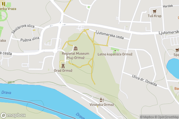 static Mapbox map