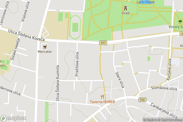 static Mapbox map