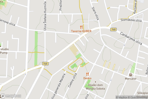 static Mapbox map
