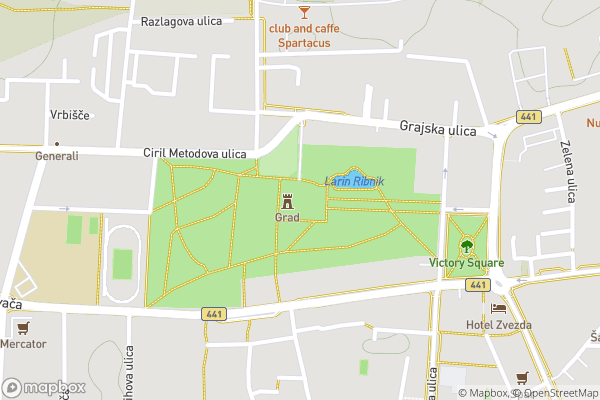 static Mapbox map