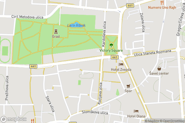 static Mapbox map