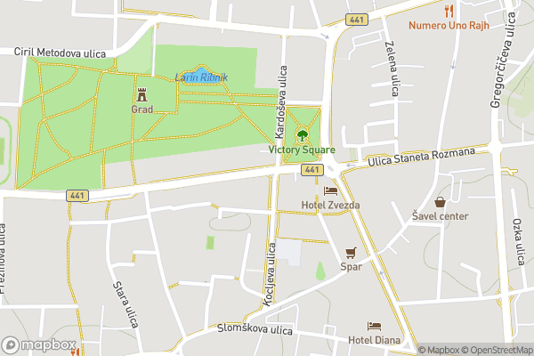 static Mapbox map