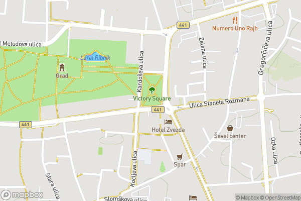 static Mapbox map