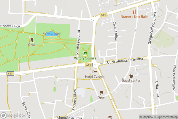 static Mapbox map