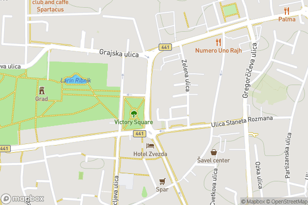 static Mapbox map