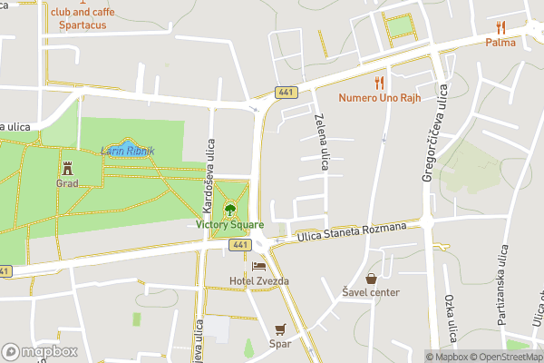 static Mapbox map