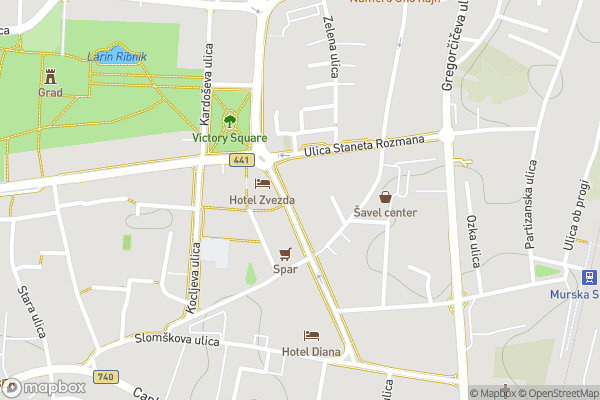 static Mapbox map