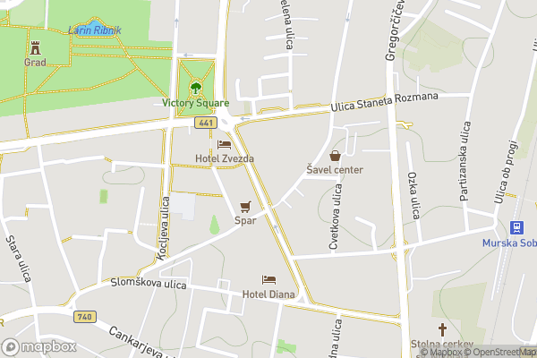 static Mapbox map