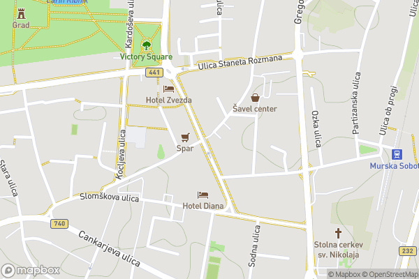 static Mapbox map