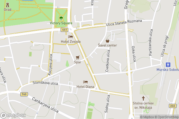 static Mapbox map