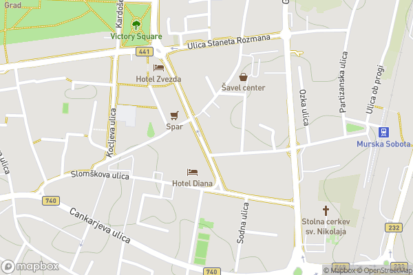 static Mapbox map