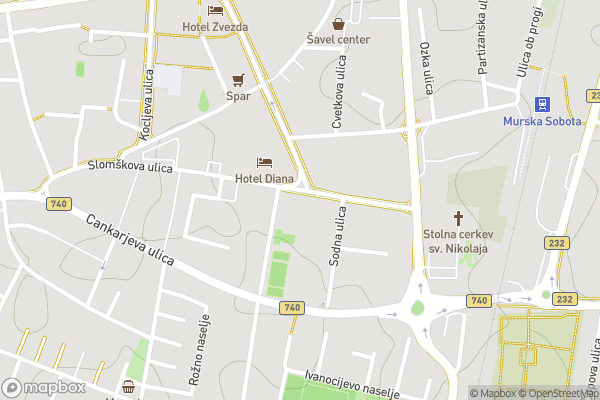 static Mapbox map