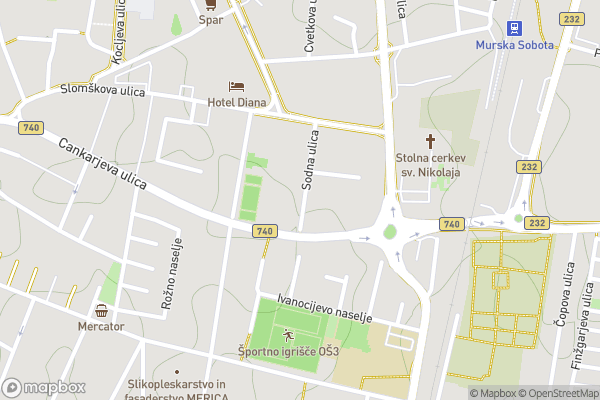 static Mapbox map