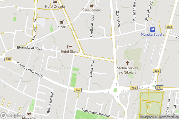 static Mapbox map