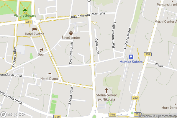 static Mapbox map
