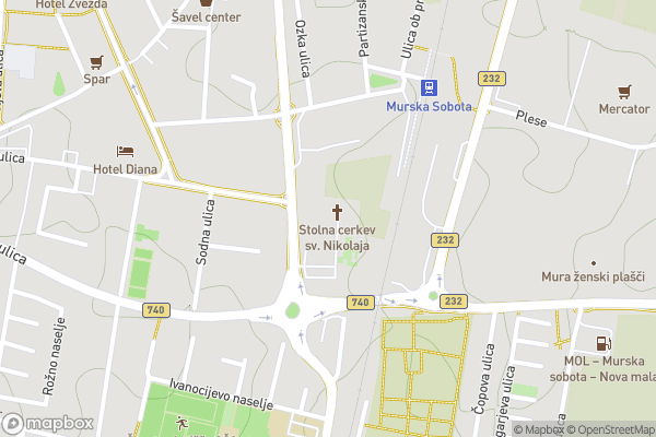 static Mapbox map