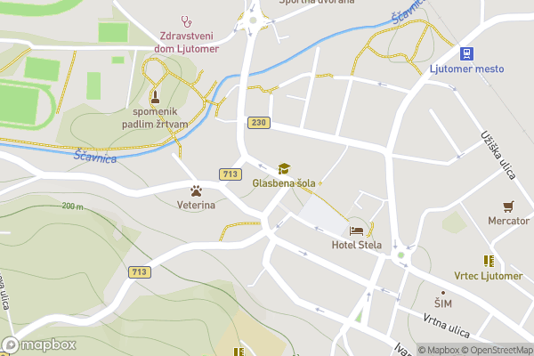 static Mapbox map
