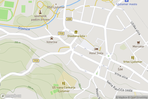 static Mapbox map